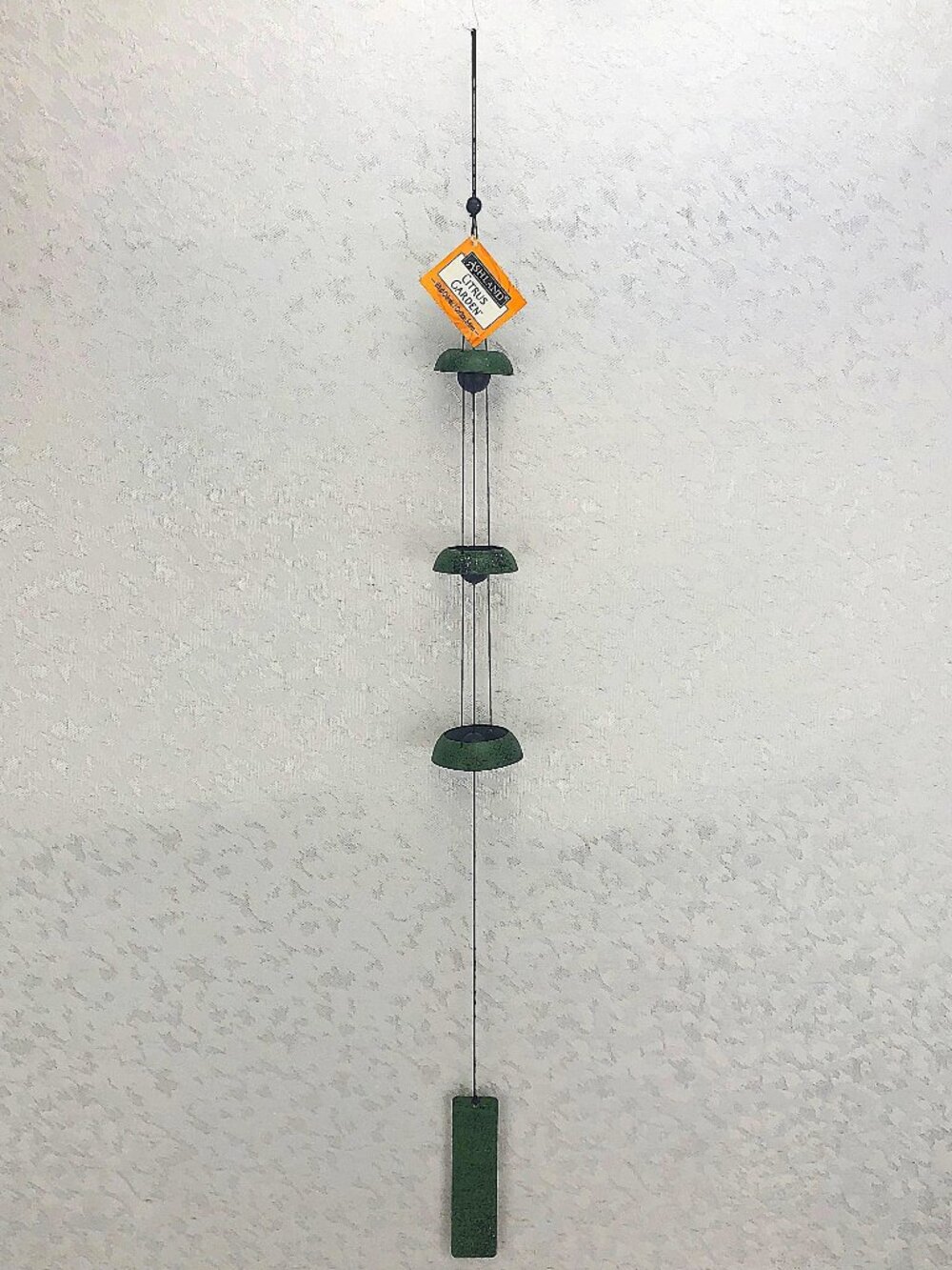 Ashland Citrus Garden Metal Wind Chimes Green & Black Indoor Outdoor NWT